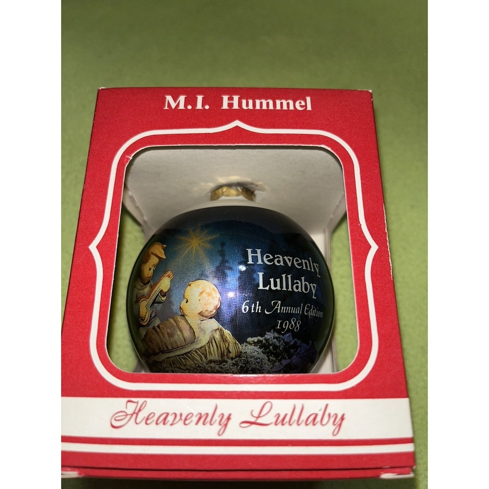Hummel Ornament 1988 "Heavenly Lullaby " Glass , Goebel , Germany , Christmas